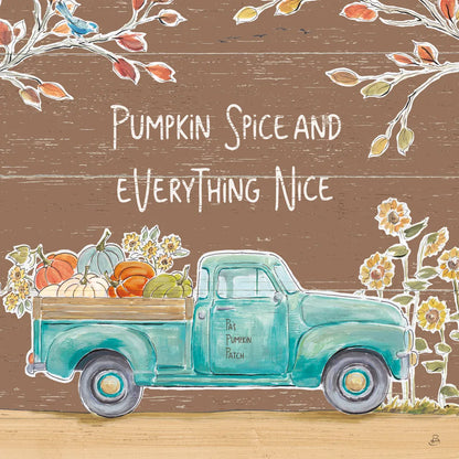 Fall Market III on Walnut by Daphne Brissonnet. SKU 44975a. Archival Giclee Fine art print for wall decor.