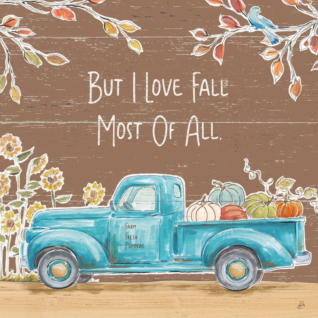 Fall Market IV on Walnut by Daphne Brissonnet. SKU 44976a. Archival Giclee Fine art print for wall decor.