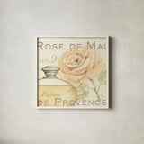 Fleurs and Parfum I by Daphne Brissonnet. Shown in a crisp white glass frame for a clean and minimalist style. Available as an archival giclee rolled canvas, fine art paper, or poster print. SKU 1674a.
