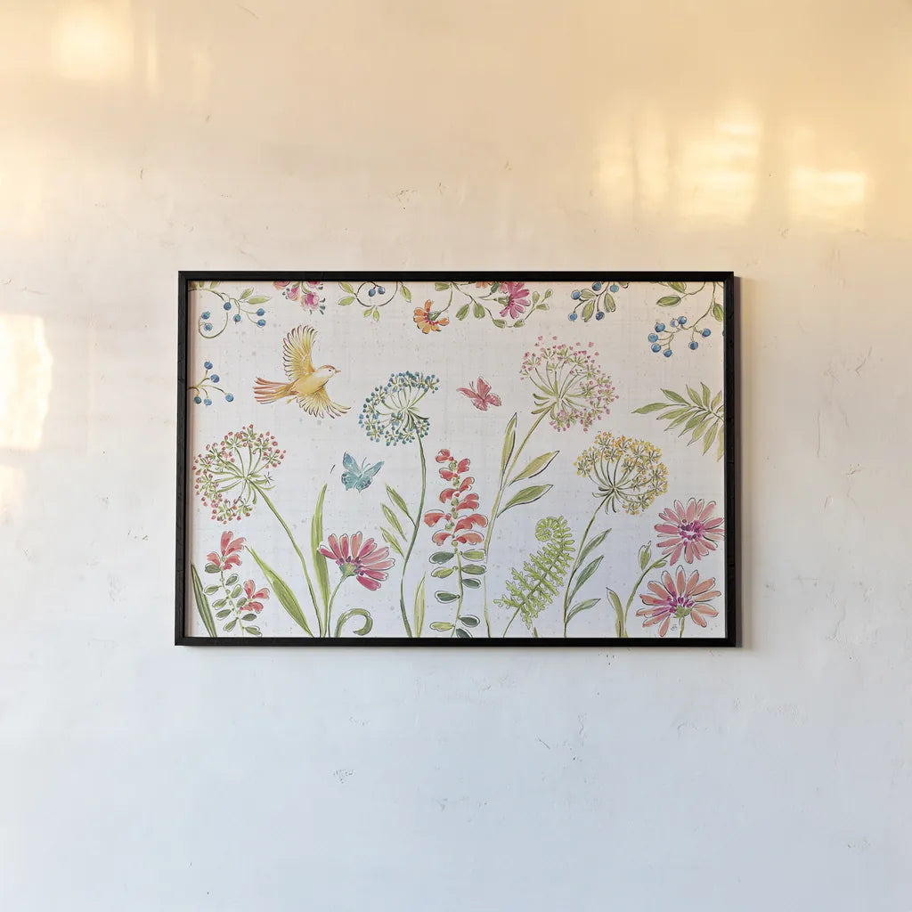 Flying Colors I by Daphne Brissonnet. shown as a paper print in a black flame. Available as a archival giclee rolled canvas, fine art paper, or poster print. SKU 51086i.