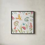 Flying Colors II by Daphne Brissonnet. Shown in a sleek black glass frame for a contemporary gallery look. Available as an archival giclee rolled canvas, fine art paper, or poster print. SKU 51087a.