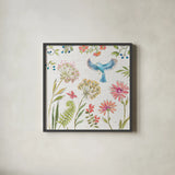 Flying Colors III by Daphne Brissonnet. Shown in a sleek black glass frame for a contemporary gallery look. Available as an archival giclee rolled canvas, fine art paper, or poster print. SKU 51088a.