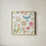 Flying Colors III by Daphne Brissonnet. Shown in a natural wood glass frame for a timeless modern aesthetic. Available as an archival giclee rolled canvas, fine art paper, or poster print. SKU 51088a.