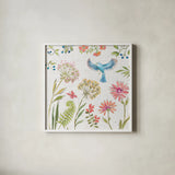 Flying Colors III by Daphne Brissonnet. Shown in a crisp white glass frame for a clean and minimalist style. Available as an archival giclee rolled canvas, fine art paper, or poster print. SKU 51088a.