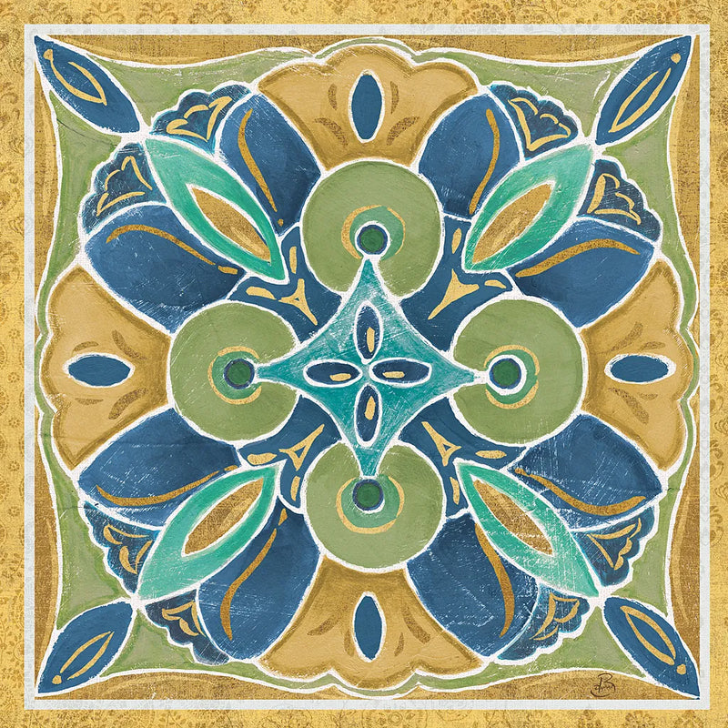 Free Bird Mexican Tiles I by Daphne Brissonnet. SKU 21870a. Archival Giclee Fine art print for wall decor.