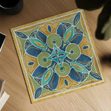 Free Bird Mexican Tiles I by Daphne Brissonnet. Shown as a detailed flat fine art print, highlighting archival giclee quality. Available as an archival giclee rolled canvas, fine art paper, or poster print. SKU 21870a.