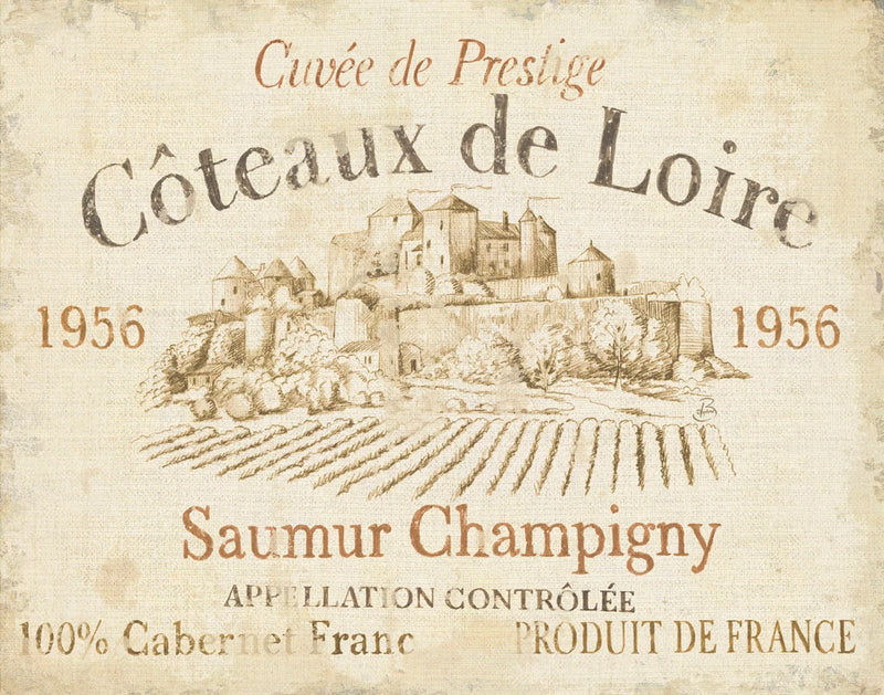 French Wine Label II Cream by Daphne Brissonnet