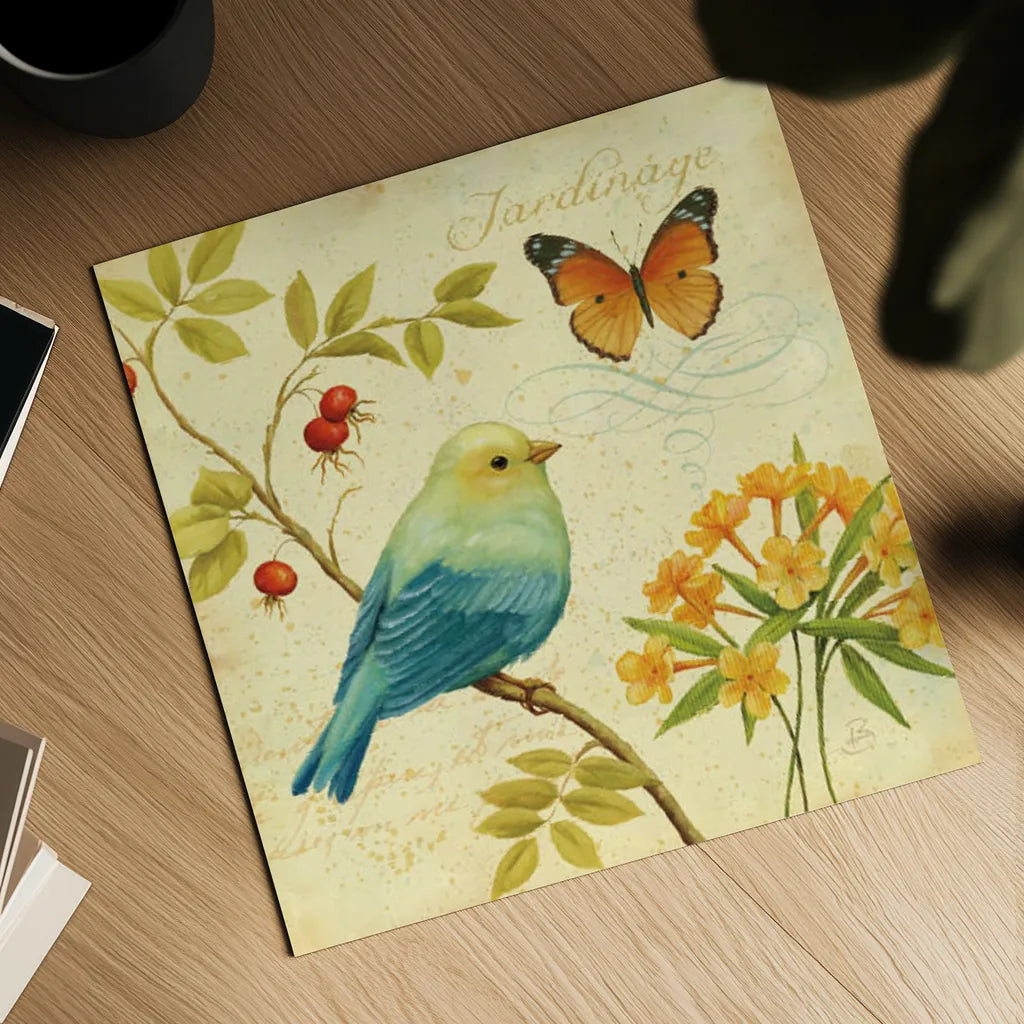 Garden Passion I by Daphne Brissonnet. Shown as a detailed flat fine art print, highlighting archival giclee quality. Available as an archival giclee rolled canvas, fine art paper, or poster print. SKU 4922a.