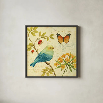 Garden Passion I by Daphne Brissonnet. Shown in a sleek black glass frame for a contemporary gallery look. Available as an archival giclee rolled canvas, fine art paper, or poster print. SKU 4922a.