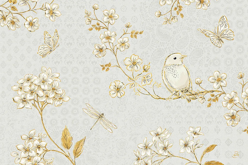 Golden Garden I by Daphne Brissonnet. SKU 21868i. Archival Giclee Fine art print for wall decor.
