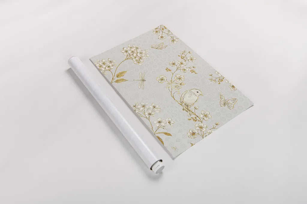 Golden Garden I by Daphne Brissonnet. shown as a rolled paper print. Available as archival giclee rolled canvas, fine art paper, or poster print. SKU 21868i.