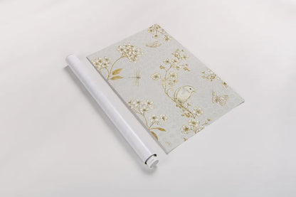 Golden Garden I by Daphne Brissonnet. shown as a rolled paper print. Available as archival giclee rolled canvas, fine art paper, or poster print. SKU 21868i.