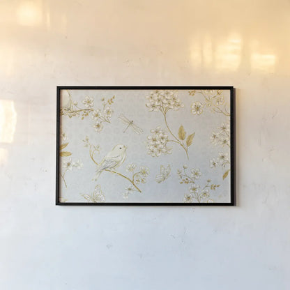 Golden Garden II Crop by Daphne Brissonnet. shown as a paper print in a black flame. Available as a archival giclee rolled canvas, fine art paper, or poster print. SKU 21869i.