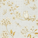 Golden Garden III by Daphne Brissonnet. SKU 30998a. Archival Giclee Fine art print for wall decor.