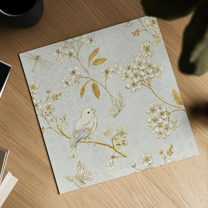 Golden Garden IV by Daphne Brissonnet. Shown as a detailed flat fine art print, highlighting archival giclee quality. Available as an archival giclee rolled canvas, fine art paper, or poster print. SKU 30999a.