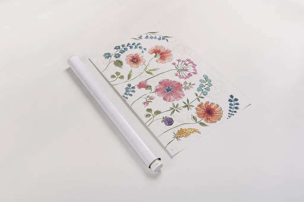 Gypsy Meadow I by Daphne Brissonnet. shown as a rolled paper print. Available as archival giclee rolled canvas, fine art paper, or poster print. SKU 57757i.