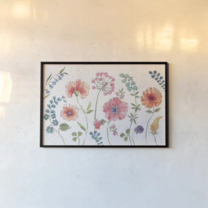 Gypsy Meadow I by Daphne Brissonnet. shown as a paper print in a black flame. Available as a archival giclee rolled canvas, fine art paper, or poster print. SKU 57757i.