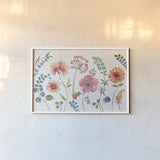 Gypsy Meadow I by Daphne Brissonnet. shown as a paper print in a white frame. Available as a archival giclee rolled canvas, fine art paper, or poster print. SKU 57757i.
