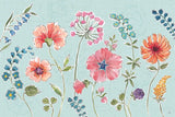 Gypsy Meadow I Blue by Daphne Brissonnet. SKU 57768i. Archival Giclee Fine art print for wall decor.