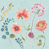 Gypsy Meadow II Blue by Daphne Brissonnet. SKU 57769a. Archival Giclee Fine art print for wall decor.