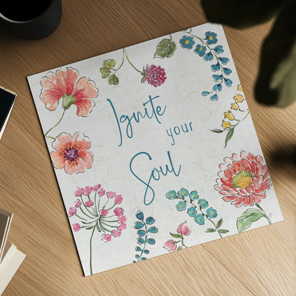 Gypsy Meadow IV by Daphne Brissonnet. Shown as a detailed flat fine art print, highlighting archival giclee quality. Available as an archival giclee rolled canvas, fine art paper, or poster print. SKU 57760a.