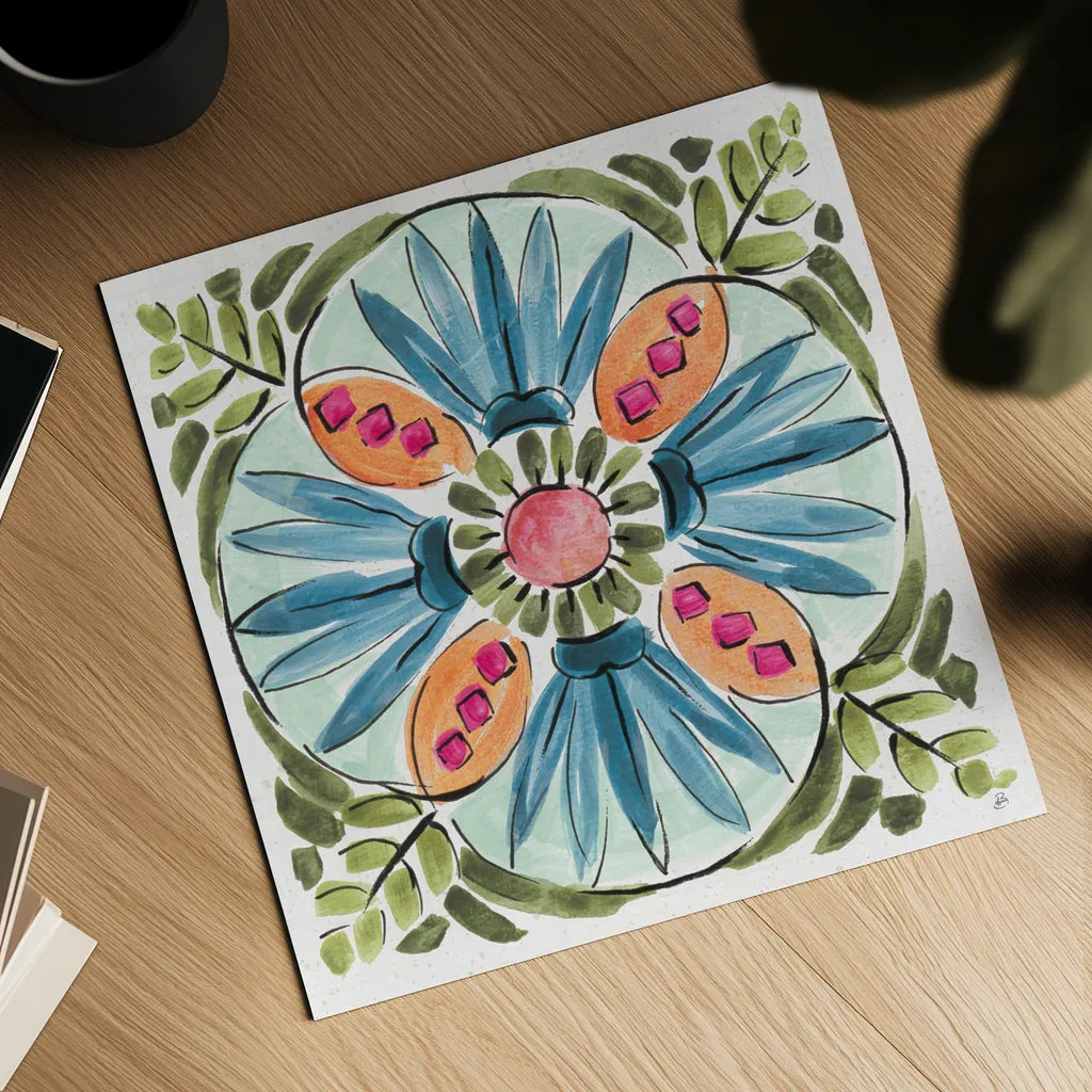 Gypsy Meadow IX by Daphne Brissonnet. Shown as a detailed flat fine art print, highlighting archival giclee quality. Available as an archival giclee rolled canvas, fine art paper, or poster print. SKU 57765a.