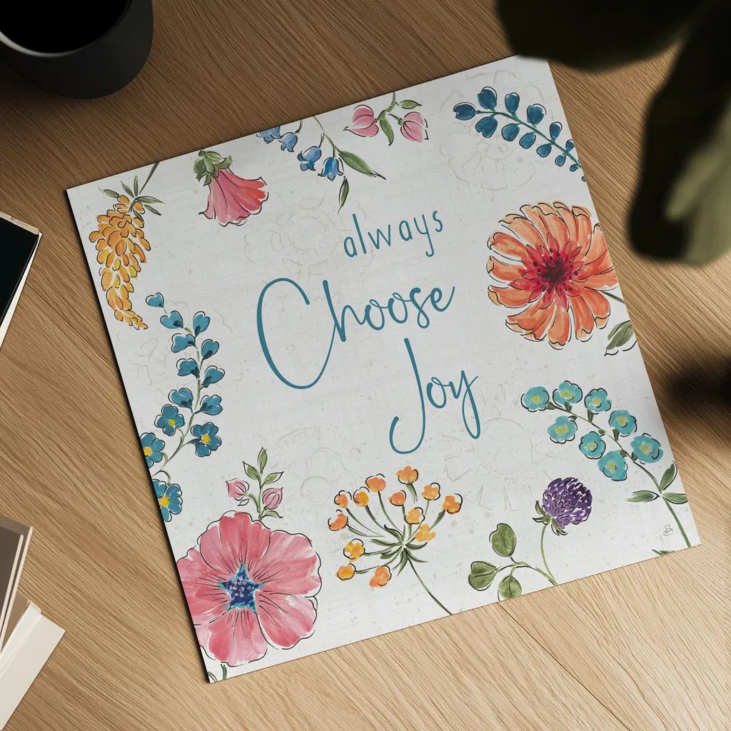 Gypsy Meadow V by Daphne Brissonnet. Shown as a detailed flat fine art print, highlighting archival giclee quality. Available as an archival giclee rolled canvas, fine art paper, or poster print. SKU 57761a.