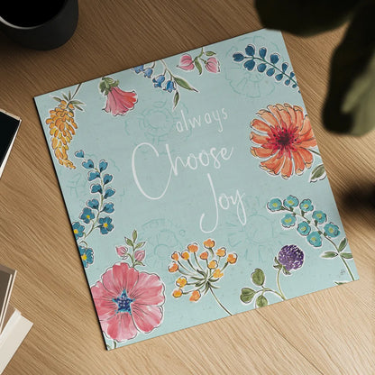 Gypsy Meadow V Blue by Daphne Brissonnet. Shown as a detailed flat fine art print, highlighting archival giclee quality. Available as an archival giclee rolled canvas, fine art paper, or poster print. SKU 57772a.