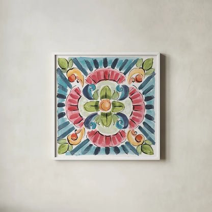 Gypsy Meadow VIII by Daphne Brissonnet. Shown in a crisp white glass frame for a clean and minimalist style. Available as an archival giclee rolled canvas, fine art paper, or poster print. SKU 57764a.