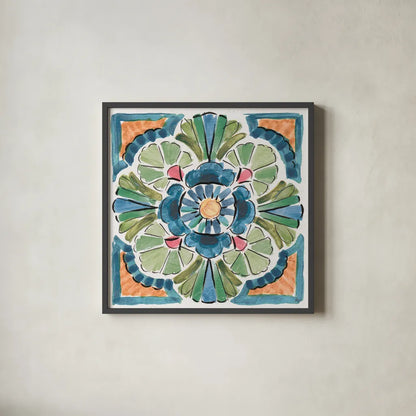 Gypsy Meadow X by Daphne Brissonnet. Shown in a sleek black glass frame for a contemporary gallery look. Available as an archival giclee rolled canvas, fine art paper, or poster print. SKU 57766a.