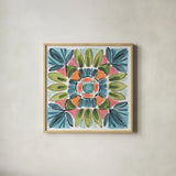 Gypsy Meadow XI by Daphne Brissonnet. Shown in a natural wood glass frame for a timeless modern aesthetic. Available as an archival giclee rolled canvas, fine art paper, or poster print. SKU 57767a.