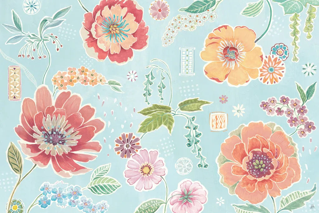 Happy Meadow I by Daphne Brissonnet. SKU 74032i. Archival Giclee Fine art print for wall decor.