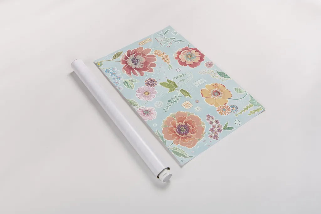 Happy Meadow I by Daphne Brissonnet. shown as a rolled paper print. Available as archival giclee rolled canvas, fine art paper, or poster print. SKU 74032i.