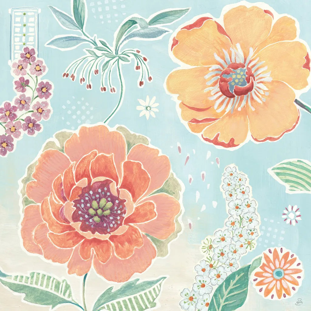 Happy Meadow II by Daphne Brissonnet. SKU 74033a. Archival Giclee Fine art print for wall decor.