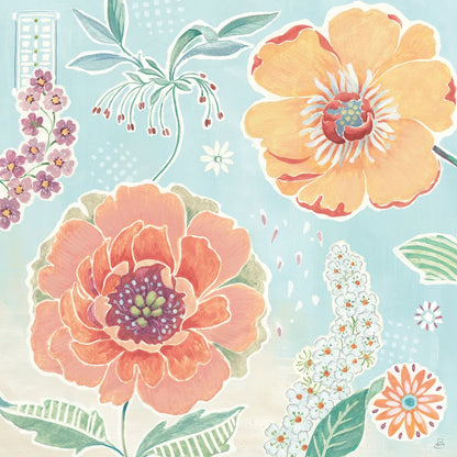 Happy Meadow II by Daphne Brissonnet. SKU 74033a. Archival Giclee Fine art print for wall decor.