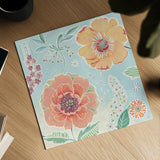 Happy Meadow II by Daphne Brissonnet. Shown as a detailed flat fine art print, highlighting archival giclee quality. Available as an archival giclee rolled canvas, fine art paper, or poster print. SKU 74033a.