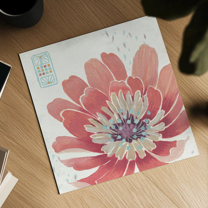 Happy Meadow IX by Daphne Brissonnet. Shown as a detailed flat fine art print, highlighting archival giclee quality. Available as an archival giclee rolled canvas, fine art paper, or poster print. SKU 74040a.