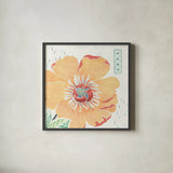Happy Meadow VIII by Daphne Brissonnet. Shown in a sleek black glass frame for a contemporary gallery look. Available as an archival giclee rolled canvas, fine art paper, or poster print. SKU 74039a.
