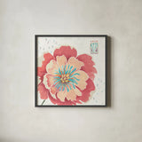 Happy Meadow X by Daphne Brissonnet. Shown in a sleek black glass frame for a contemporary gallery look. Available as an archival giclee rolled canvas, fine art paper, or poster print. SKU 74041a.