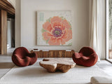 Happy Meadow XI by Daphne Brissonnet. Shown as extra-large giant wall art in a modern living room. Available as an archival giclee rolled canvas, fine art paper, or poster print. SKU 74042a.