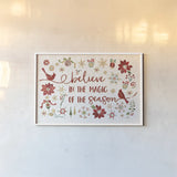 Holiday Impressions II by Daphne Brissonnet. shown as a paper print in a white frame. Available as a archival giclee rolled canvas, fine art paper, or poster print. SKU 31962i.