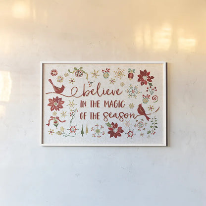 Holiday Impressions II by Daphne Brissonnet. shown as a paper print in a white frame. Available as a archival giclee rolled canvas, fine art paper, or poster print. SKU 31962i.