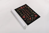 Holiday Impressions II Black by Daphne Brissonnet. shown as a rolled paper print. Available as archival giclee rolled canvas, fine art paper, or poster print. SKU 32394i.
