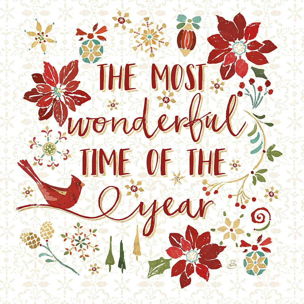 Holiday Impressions III by Daphne Brissonnet. SKU 31963a. Archival Giclee Fine art print for wall decor.