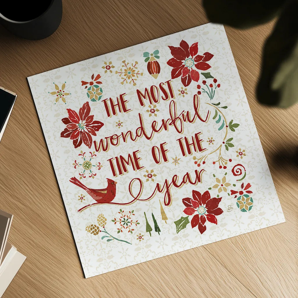 Holiday Impressions III by Daphne Brissonnet. Shown as a detailed flat fine art print, highlighting archival giclee quality. Available as an archival giclee rolled canvas, fine art paper, or poster print. SKU 31963a.