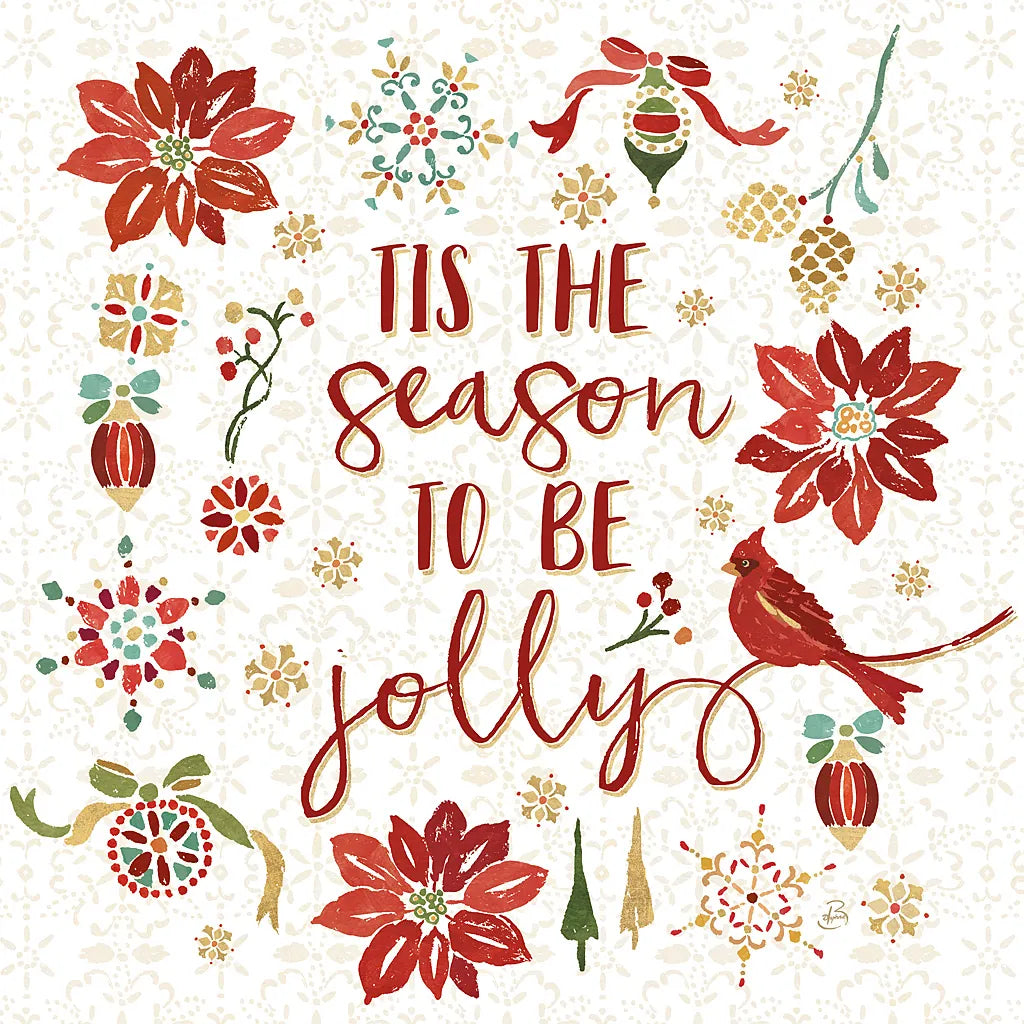 Holiday Impressions IV by Daphne Brissonnet. SKU 31964a. Archival Giclee Fine art print for wall decor.