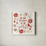 Holiday Impressions IV by Daphne Brissonnet. Shown in a crisp white glass frame for a clean and minimalist style. Available as an archival giclee rolled canvas, fine art paper, or poster print. SKU 31964a.