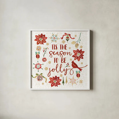 Holiday Impressions IV by Daphne Brissonnet. Shown in a crisp white glass frame for a clean and minimalist style. Available as an archival giclee rolled canvas, fine art paper, or poster print. SKU 31964a.