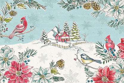 Holiday Toile I by Daphne Brissonnet. SKU 53537i. Archival Giclee Fine art print for wall decor.