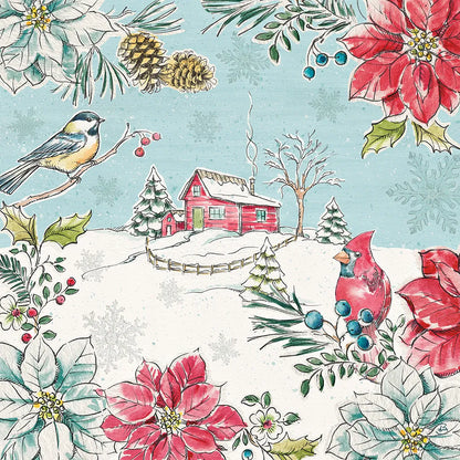 Holiday Toile III by Daphne Brissonnet. SKU 53539a. Archival Giclee Fine art print for wall decor.